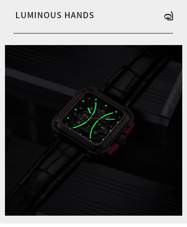 Automatic Watch Stainless Steel Mens Wrist Watch 50m Water Resistant(图11)