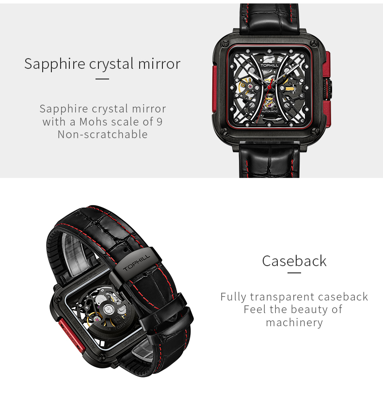 Automatic Watch Stainless Steel Mens Wrist Watch 50m Water Resistant(图9)