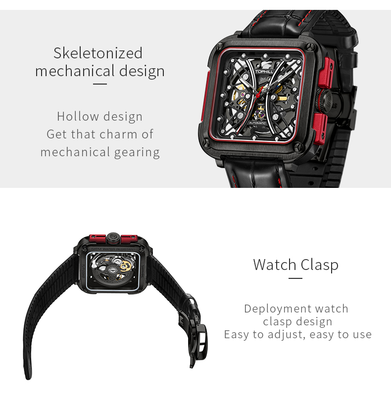 Automatic Watch Stainless Steel Mens Wrist Watch 50m Water Resistant(图10)