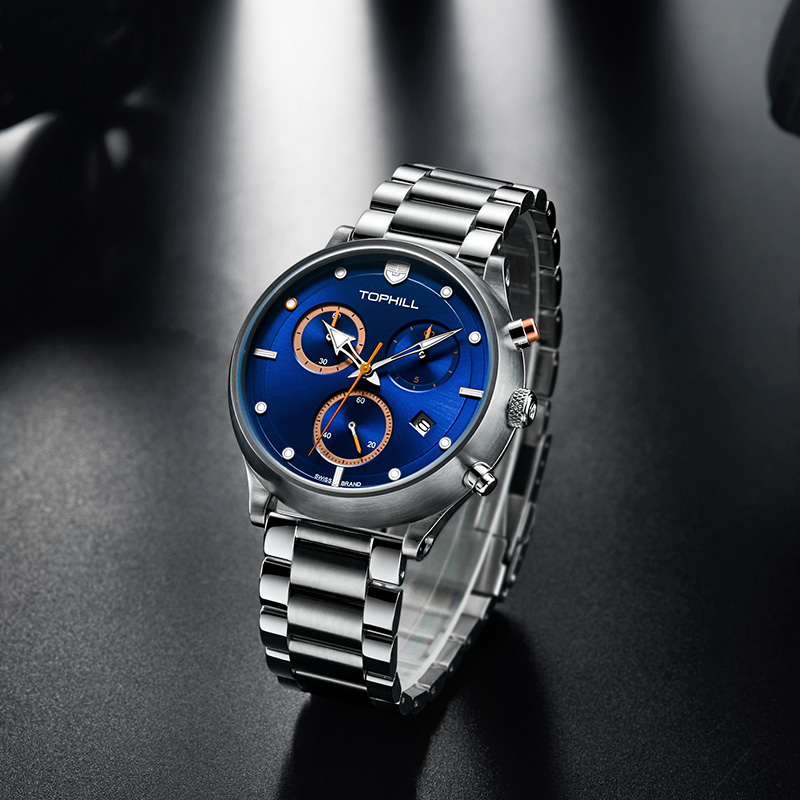 Stainless Steel Chronograph Watch Stainless Steel Chronograph Watch 50m Water Resistant Sapphire Crystal(图10)