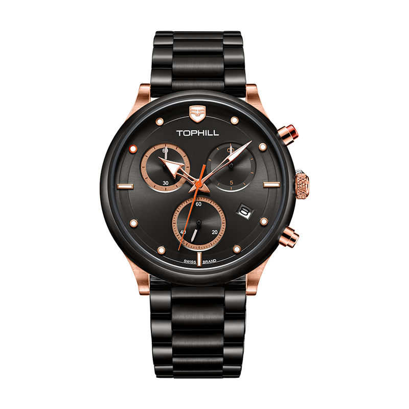 Stainless Steel Chronograph Watch Stainless Steel Chronograph Watch 50m Water Resistant Sapphire Crystal(图2)