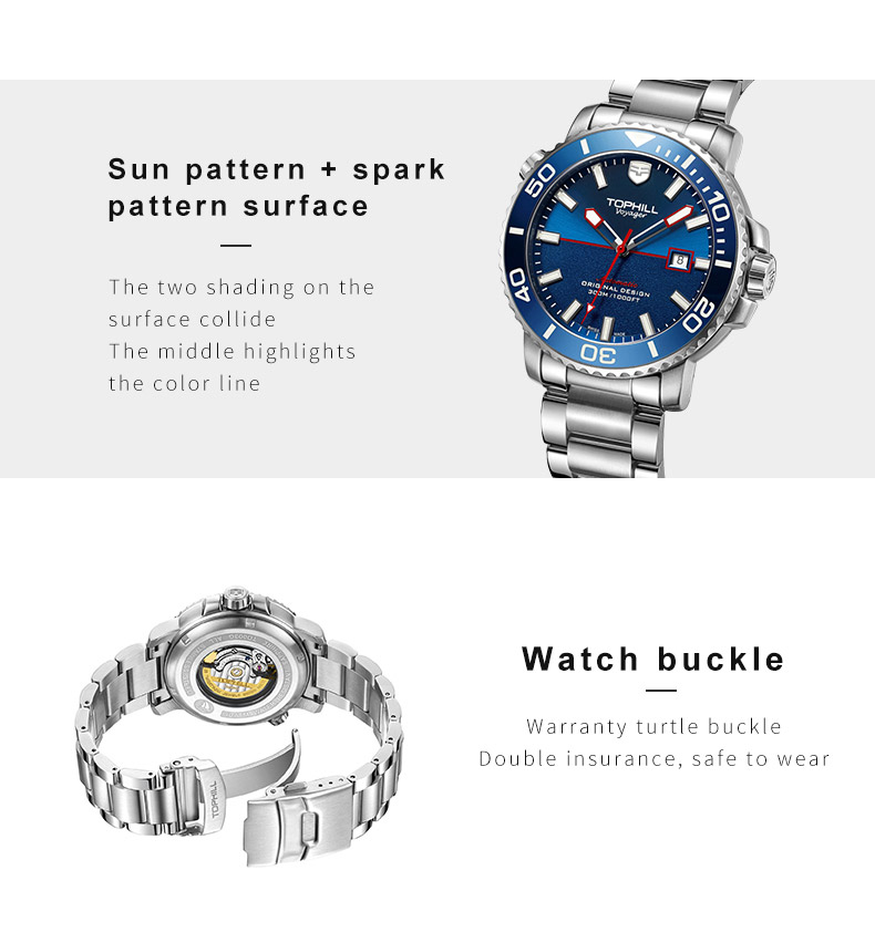 TD003G Professional 300M Waterproof Automatic Swiss Dive Watch(图6) TD003G Professional 300M Waterproof Automatic Swiss Dive Watch(图6)
