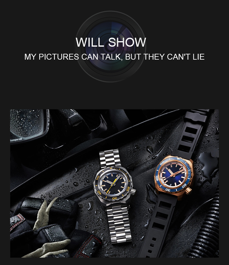 STD031G Luxury 30ATM Water Resistant Solid Stainless Steel Watach(图2)