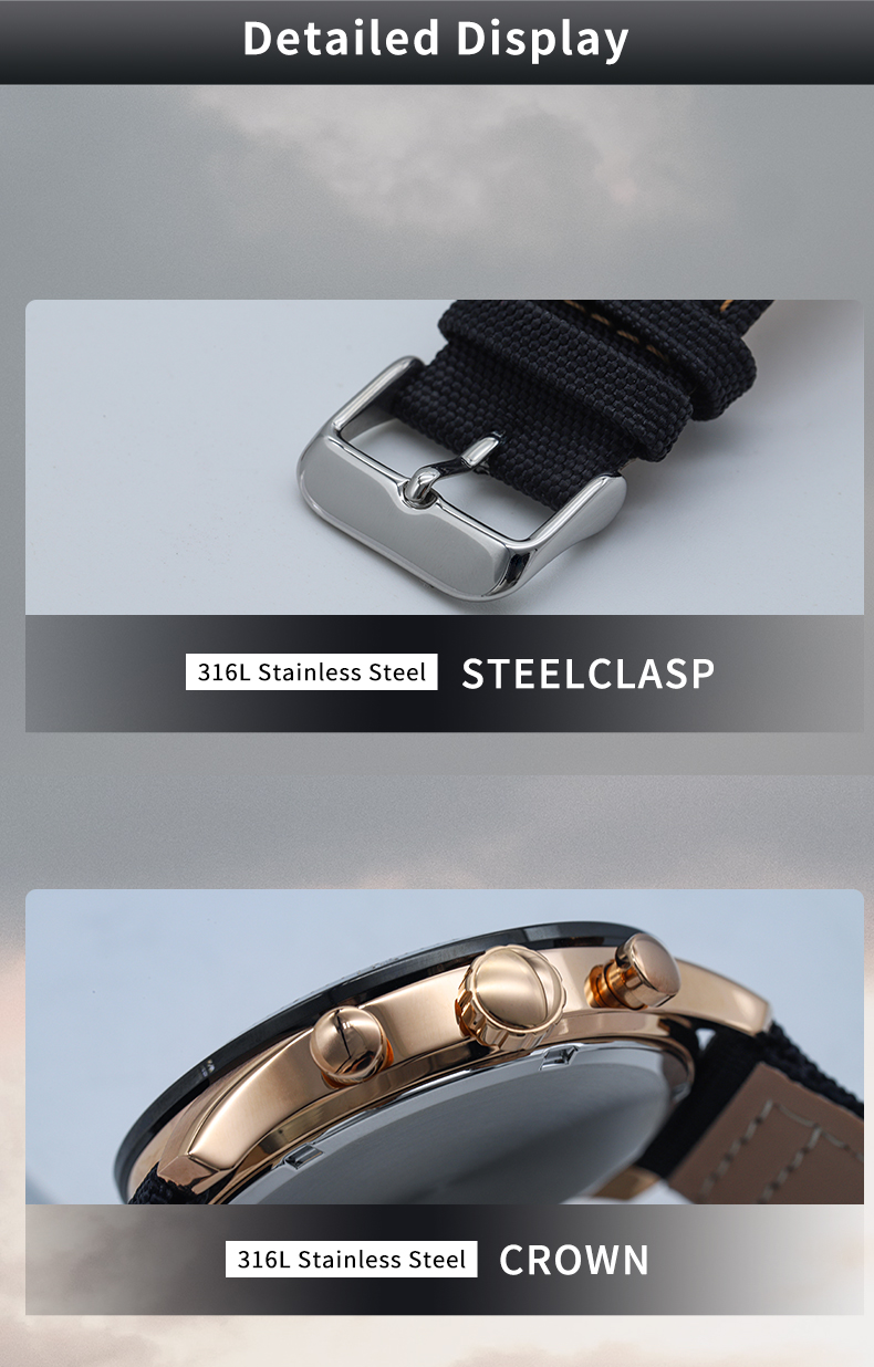 Classic Sport Wristwatches Custom Design Wrist Quartz Watches For Men(图5)