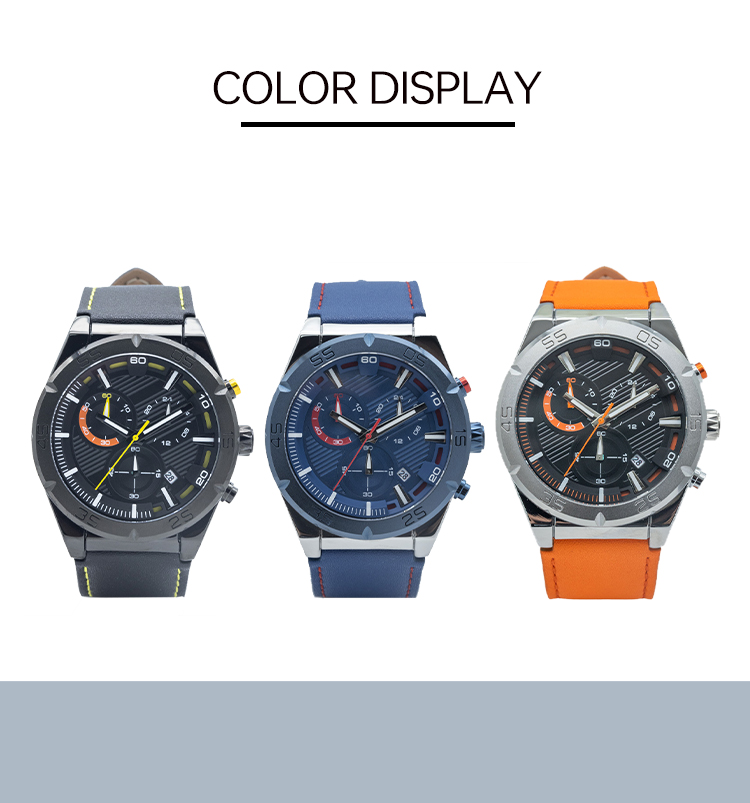 Mens Fashion Wrist Watch Alloy Watch Case 30M Waterproof Men Sport Wrist Quartz Watches(图2)