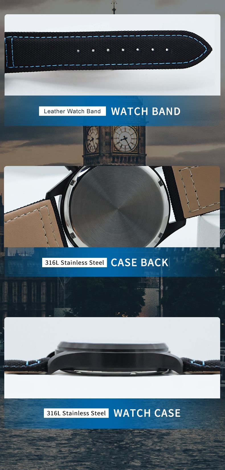Supertime Custom Logo Waterproof Mens Stainless Steel Wrist Quartz Watches(图6)