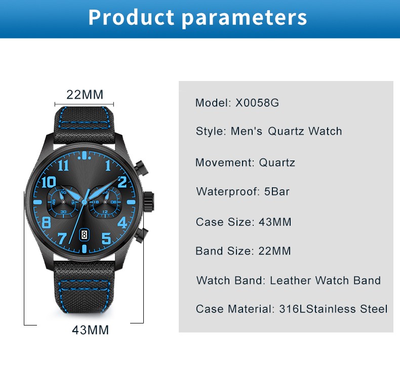 Supertime Custom Logo Waterproof Mens Stainless Steel Wrist Quartz Watches(图1)