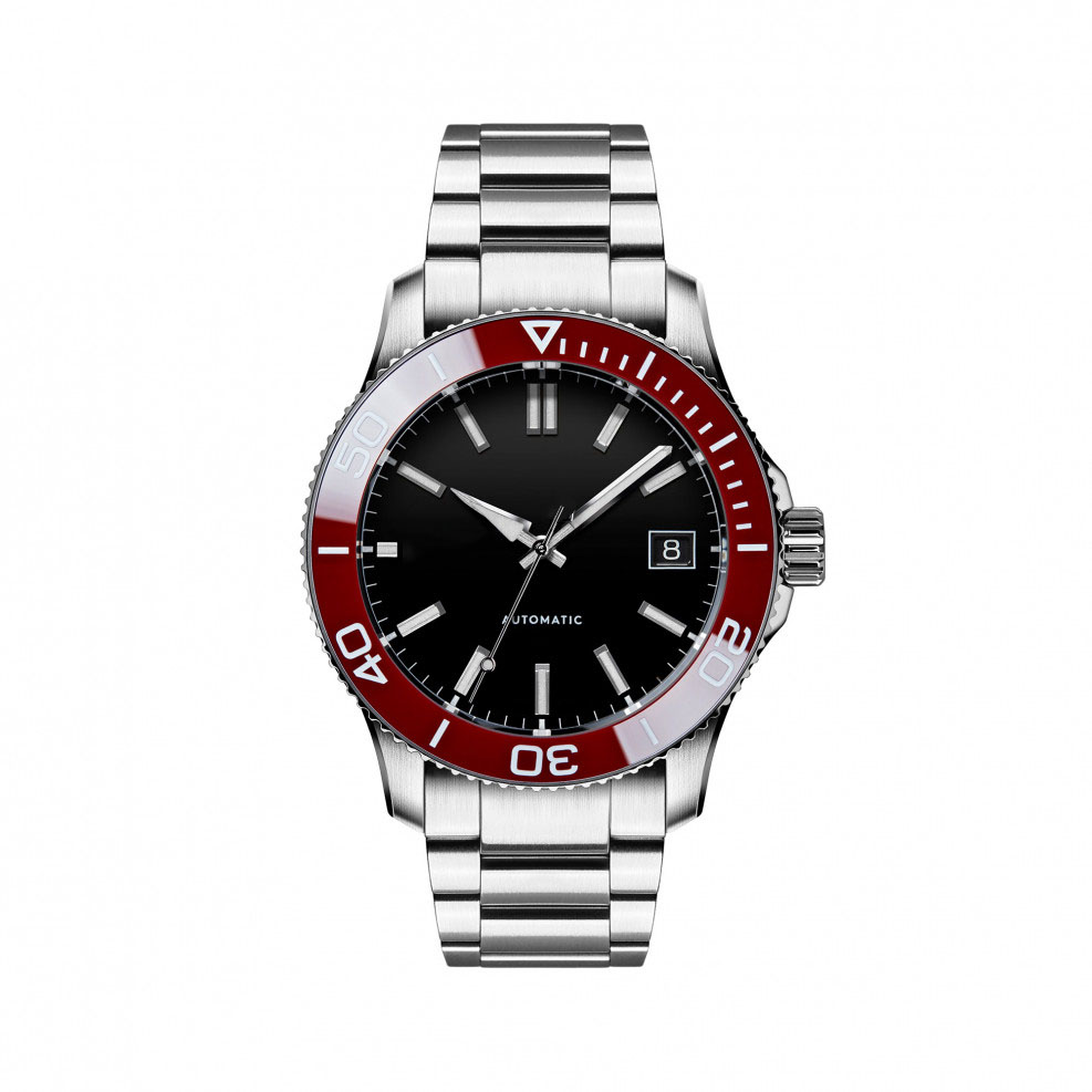 Rubber Automatic 30 ATM Water Stainless Steel Diver Watch