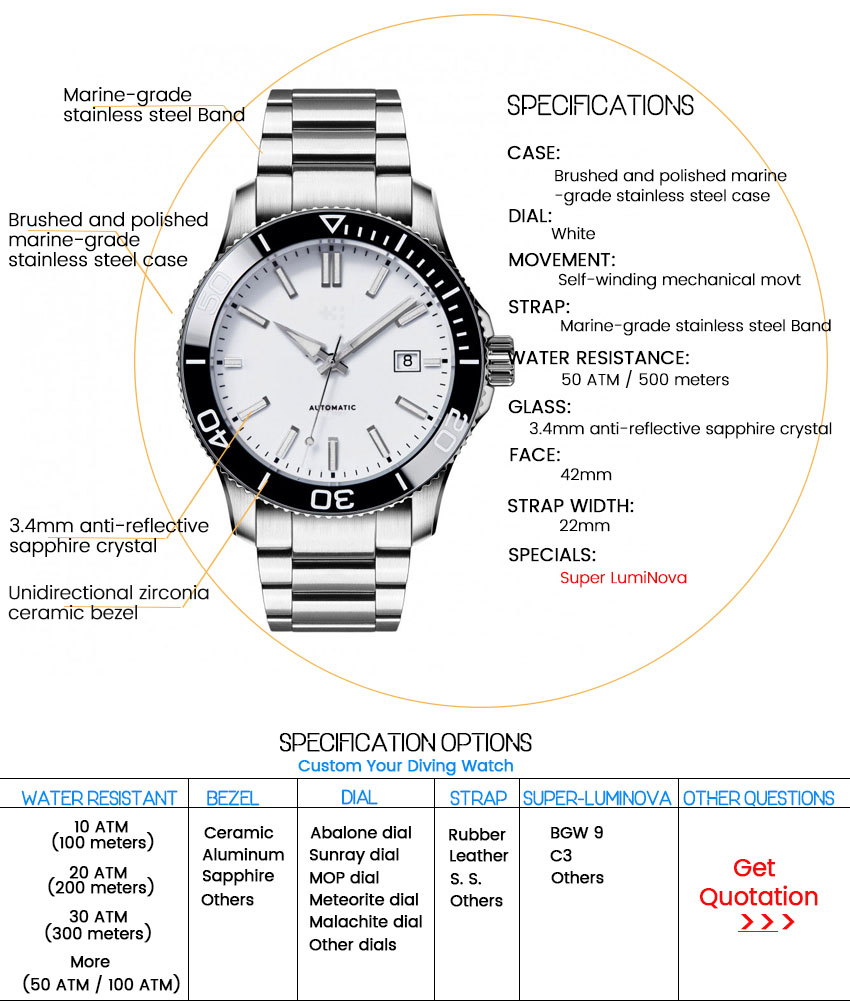 Waterproof Automatic Dive Diver Diving Men Mechanical Watch(图2)