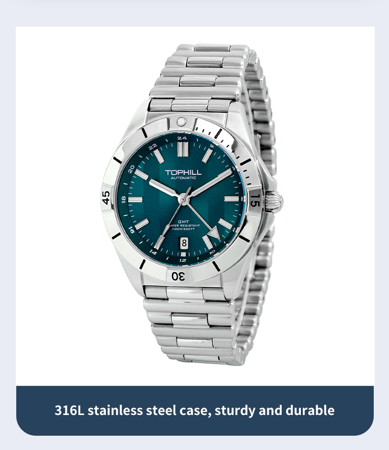 NH34 GMT movement mechanical watch – Timeless Elegance for Every Occasion(图3)