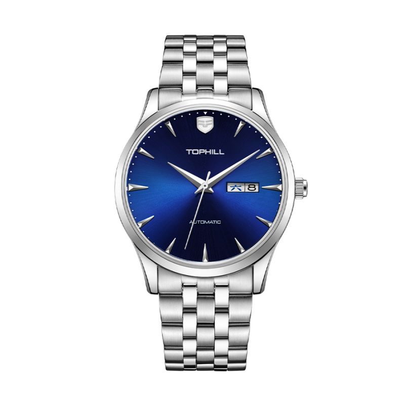 Tophill Men's Watch Business Stainless Steel Mechanical Wristwatches