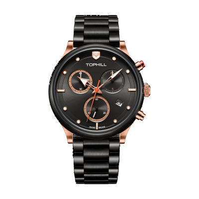Stainless Steel Chronograph Watch 50m Wa