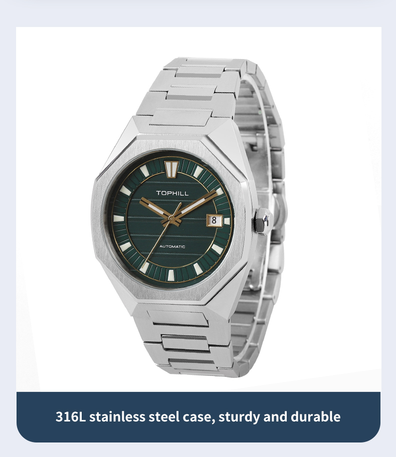 New mens automatic mechanical steel watch--MIYOTA 8215 movement.(图2)
