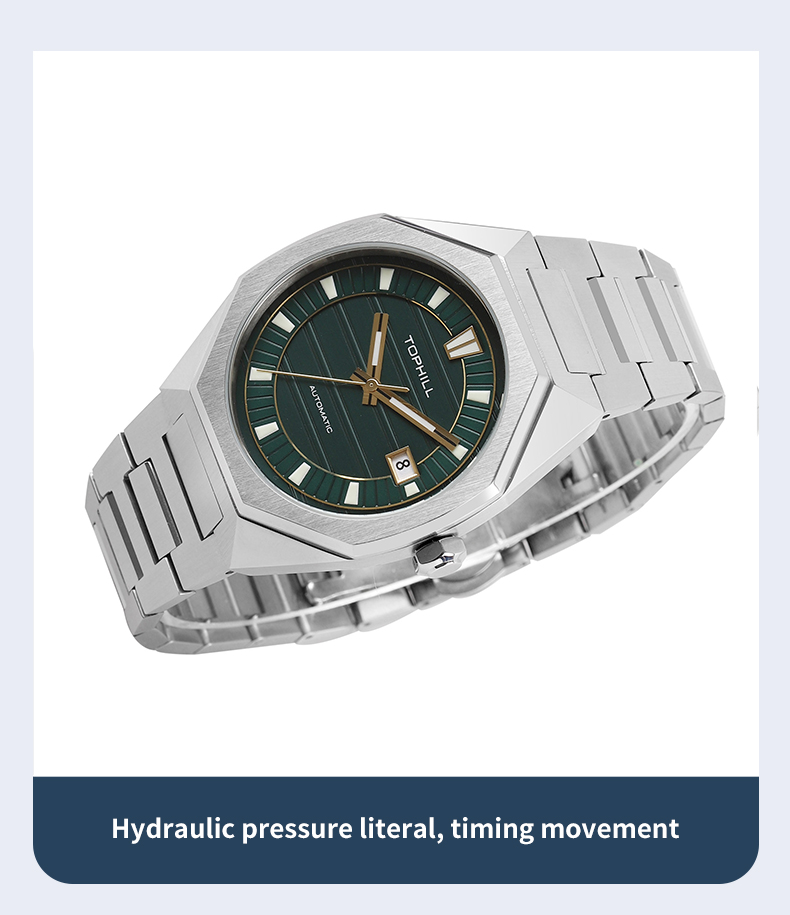 New mens automatic mechanical steel watch--MIYOTA 8215 movement.(图3)