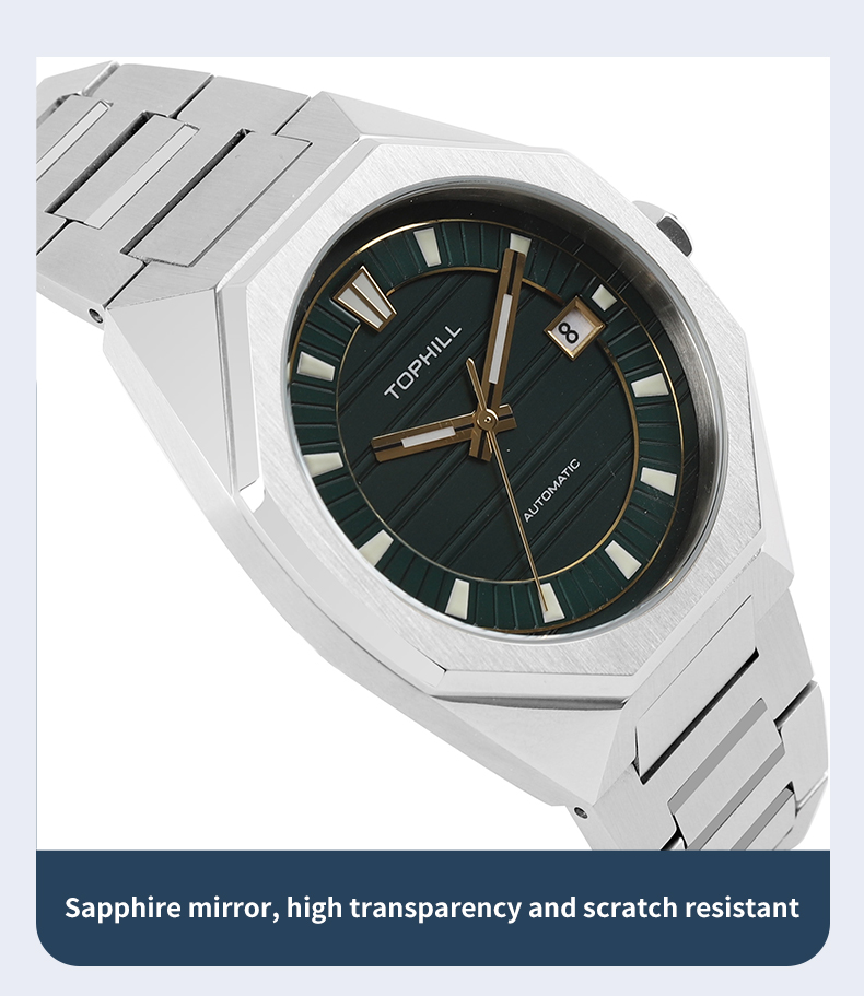 New mens automatic mechanical steel watch--MIYOTA 8215 movement.(图4)