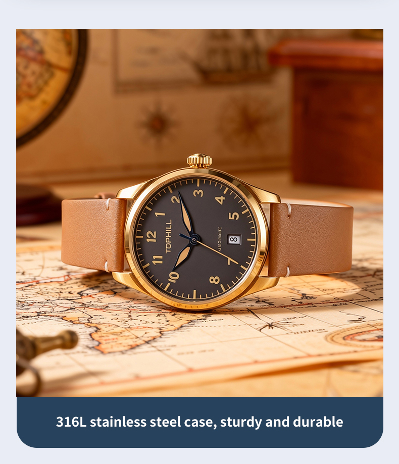 Retro Military-Style Mens Automatic Mechanical Watch(图5) Retro Military-Style Men’s Automatic Mechanical Watch(图5)