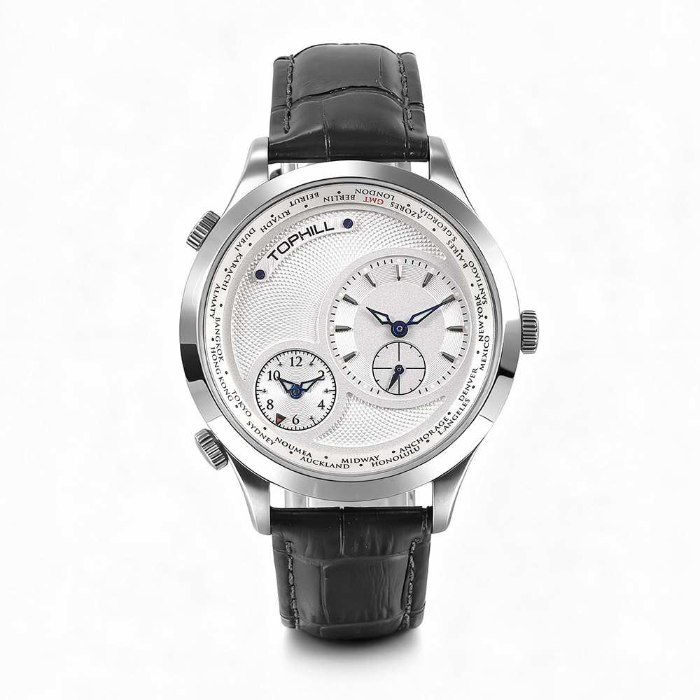 T0001G Dual-Movement Design Arabic World Time Watch