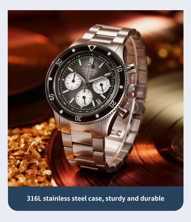 VK63 Quartz Mens Chronograph Watch(图5) T0005G VK63 Men’s Mecha-Quartz Chronograph Watch(图5)