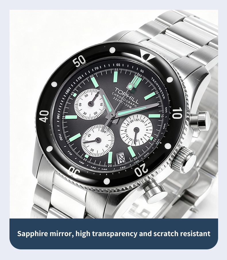 VK63 Quartz Mens Chronograph Watch(图4) T0005G VK63 Men’s Mecha-Quartz Chronograph Watch(图4)