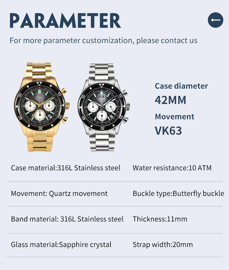 Men’s Mecha-Quartz Chronograph Watch T0005G VK63 Men’s Mecha-Quartz Chronograph Watch(图1)