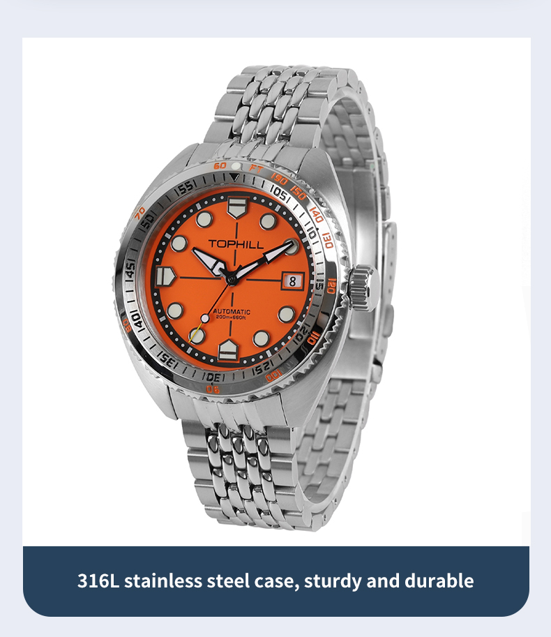 Custom Logo Mens Luxury Automatic Stainless Steel Watch - OEM/ODM Collection(图4)
