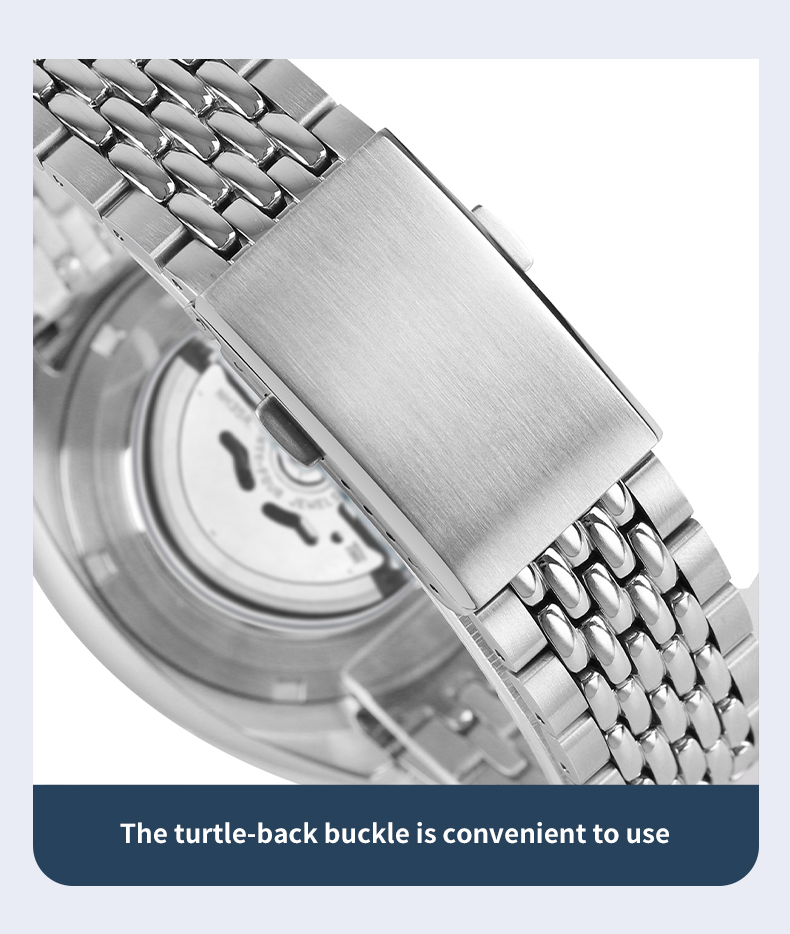 Custom Logo Mens Luxury Automatic Stainless Steel Watch - OEM/ODM Collection(图2)
