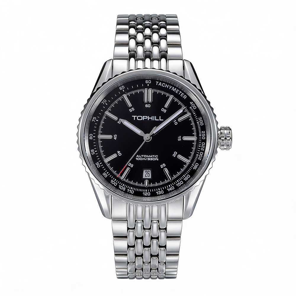 Men's watch with NH35 automatic mechanical movement.