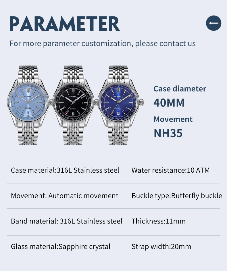 Mens watch with NH35 automatic mechanical movement.(图10)