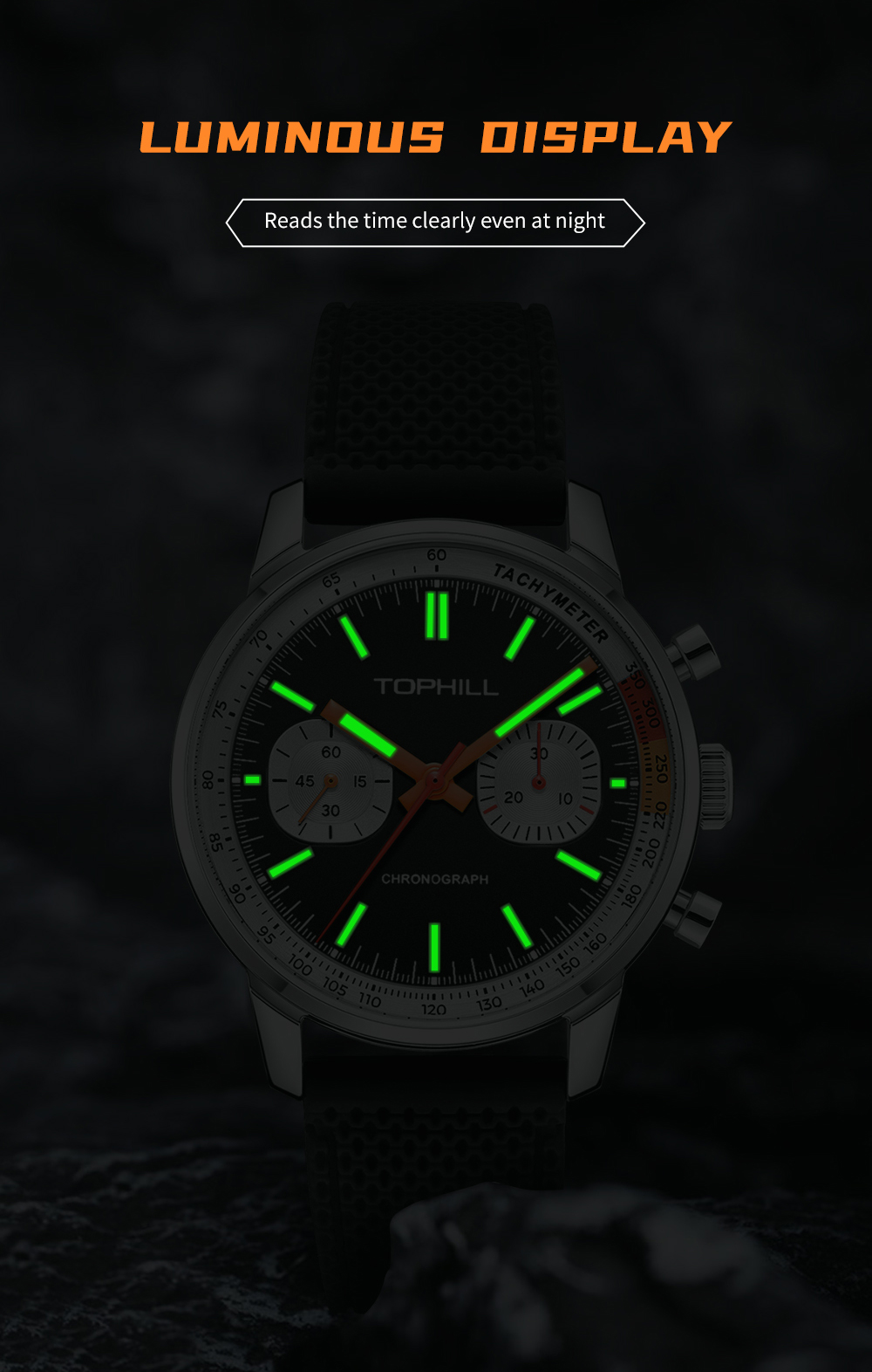Seagull ST1901 Chronograph Watch - TL025G Manual Winding Column Wheel(图3)