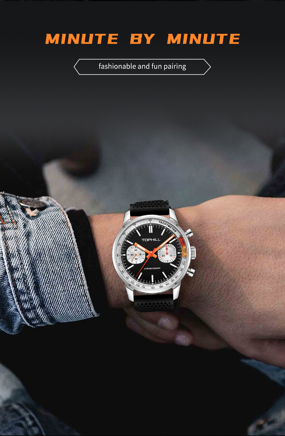 Seagull ST1901 Chronograph Watch - TL025G Manual Winding Column Wheel(图4)