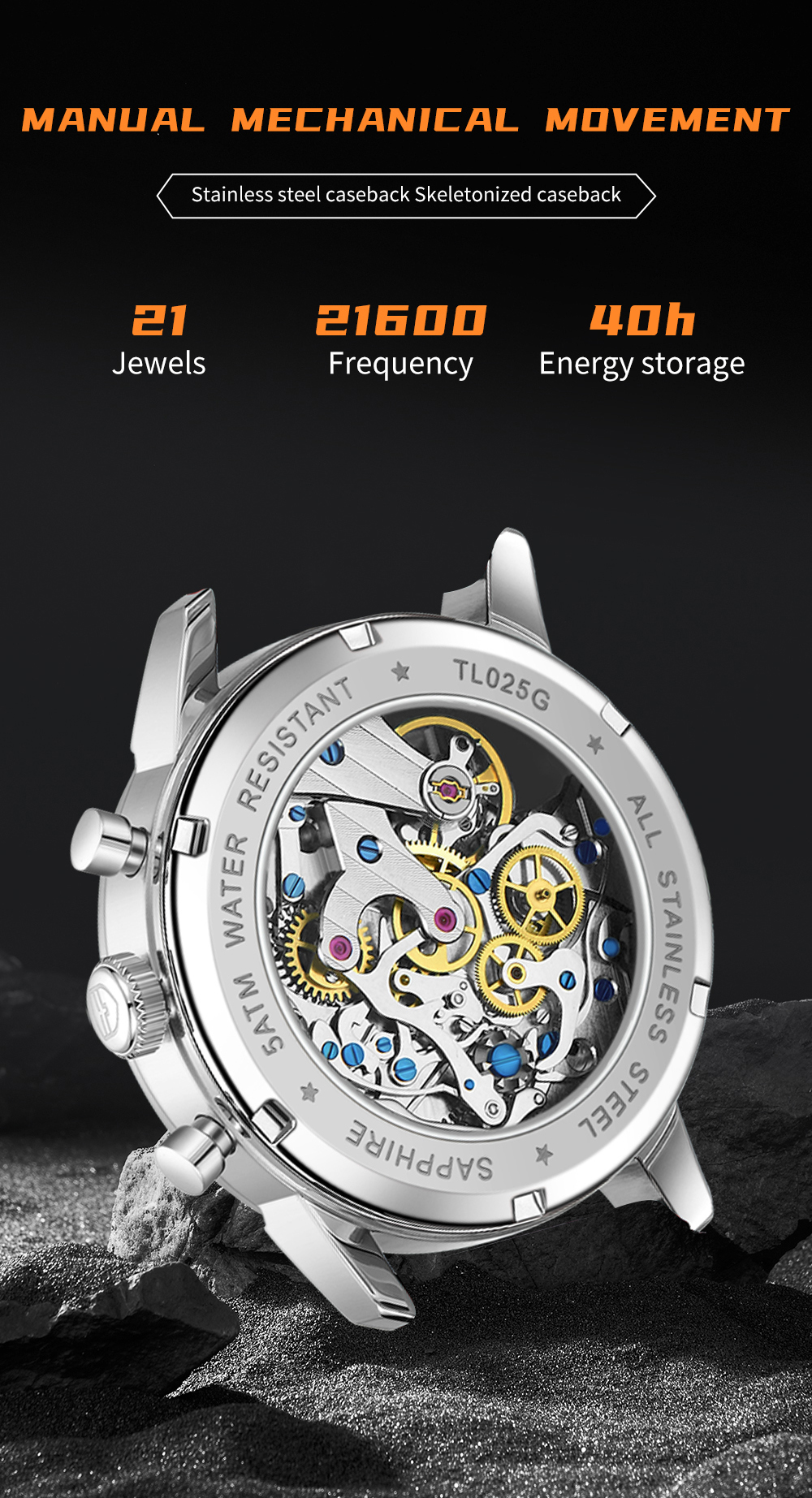 SeaGull ST19 Multi-Hand & Multi-Function Chronograph Watch(图5)