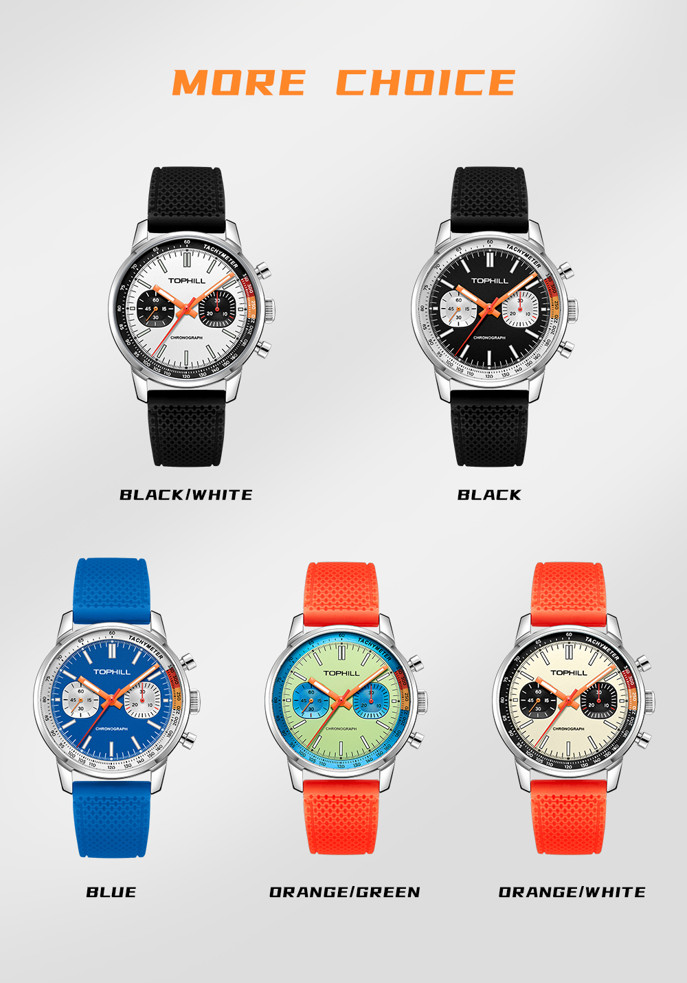 Seagull ST1901 Chronograph Watch - TL025G Manual Winding Column Wheel(图7)