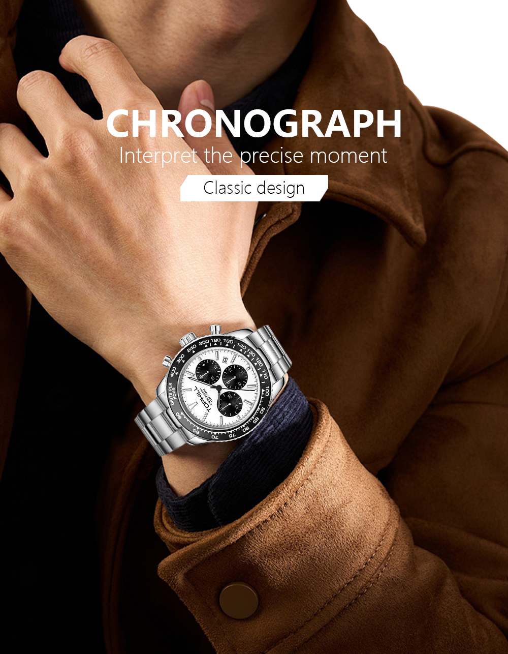 TD013G Professional Eco-Drive Multi-Function Quartz Watch(图1)
