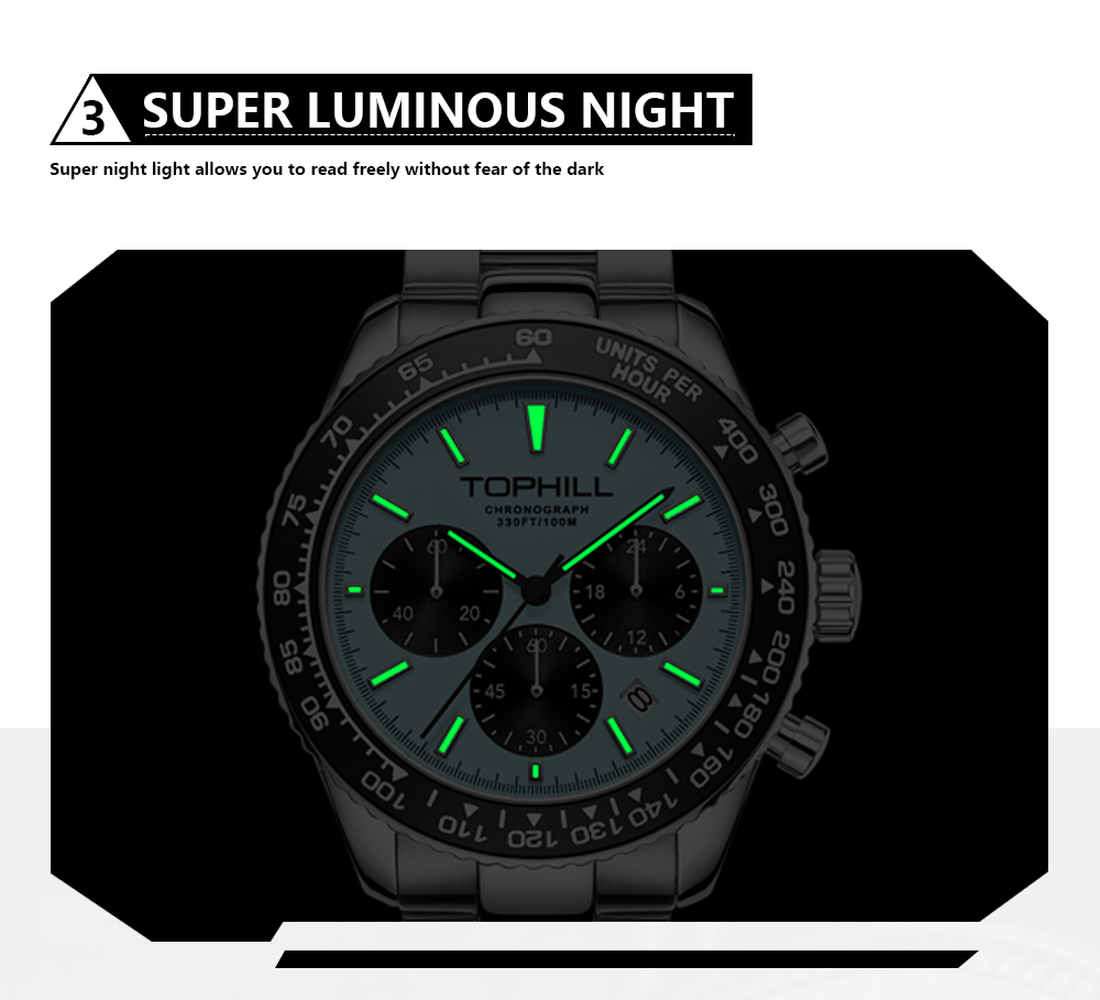 TD013G Professional Eco-Drive Multi-Function Quartz Watch(图7)
