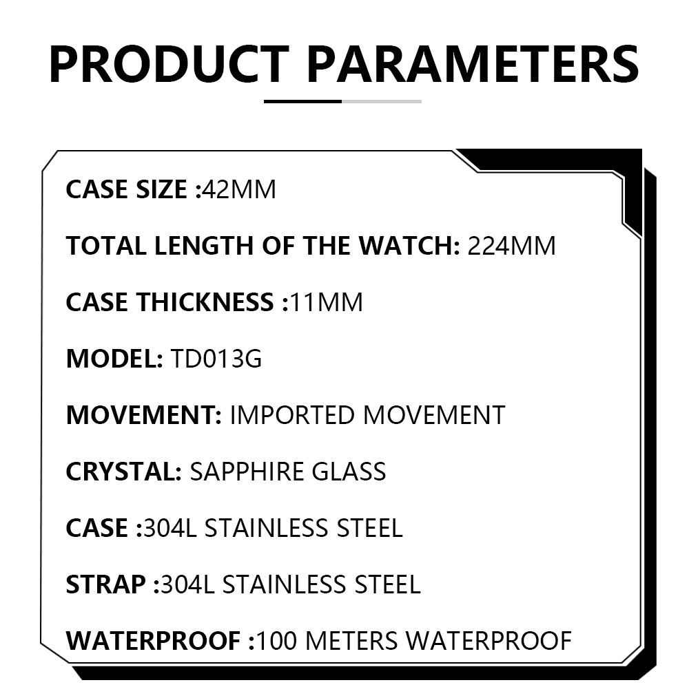 TD013G Professional Eco-Drive Multi-Function Quartz Watch(图10)