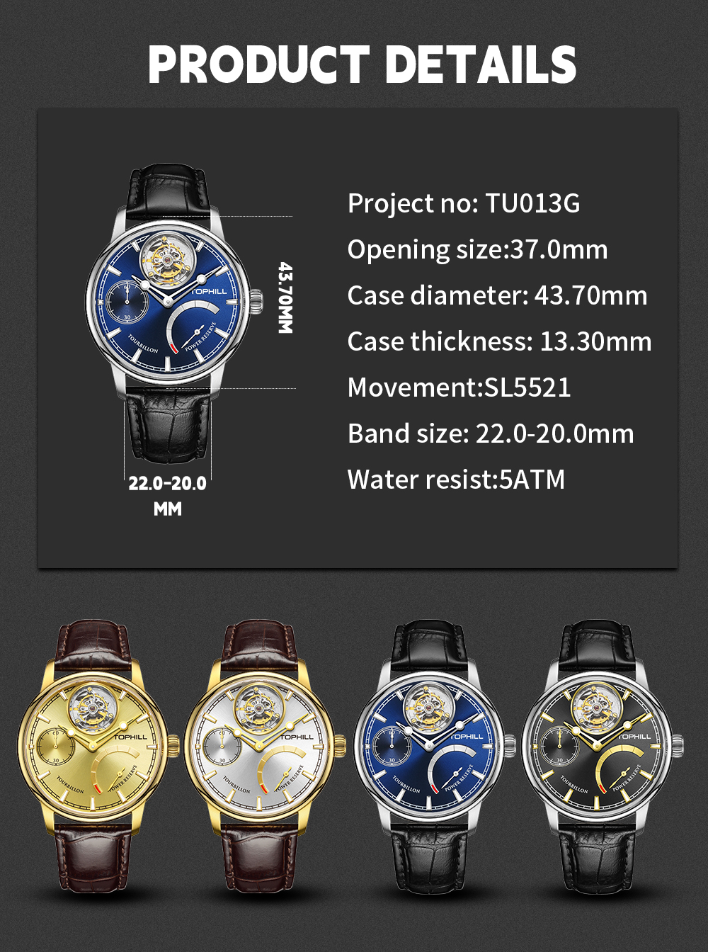 TU013G SL5521 High-end Tourbillon watch(图4)