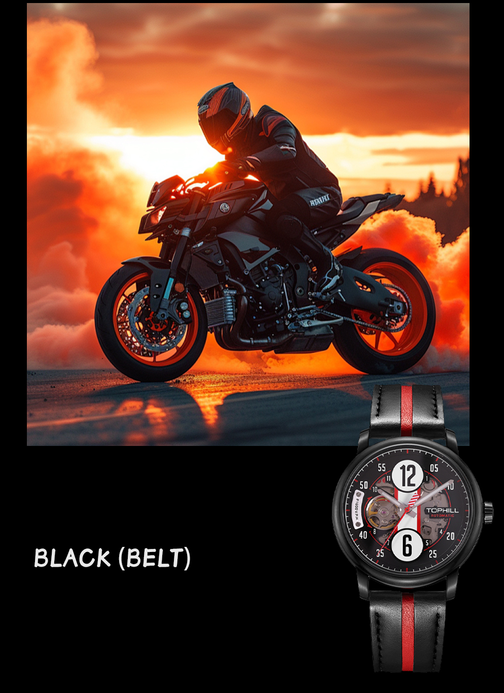 Skeleton mechanical watch with racing design concept - Seiko NH79 Caliber(图13)